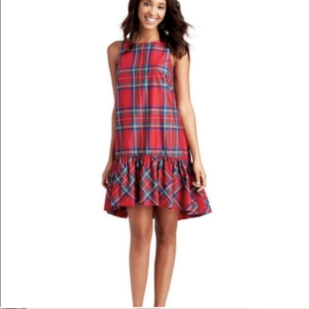 Vineyard Vines Amelia Jolly Plaid Swing holiday dress
